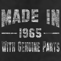 50th Birthday Gift Made In 1965 With Genuine Parts 7 Panel Mesh Trucker Snapback Hat