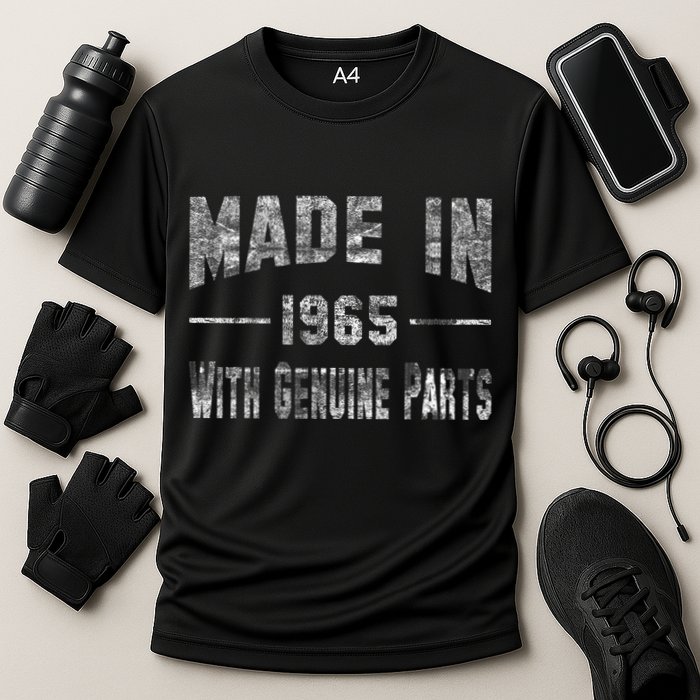 50th Birthday Gift Made In 1965 With Genuine Parts Performance Shirt