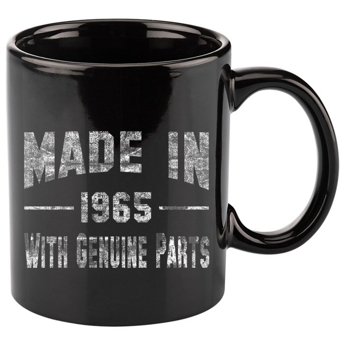 50th Birthday Gift Made In 1965 With Genuine Parts 11oz C Handle Ceramic Mug