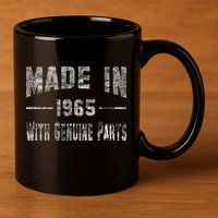 50th Birthday Gift Made In 1965 With Genuine Parts 11oz C Handle Ceramic Mug