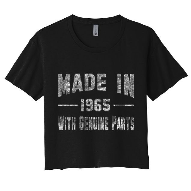 50th Birthday Gift Made In 1965 With Genuine Parts Crop Top