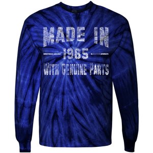 50th Birthday Gift Made In 1965 With Genuine Parts Tie-Dye Long Sleeve Shirt