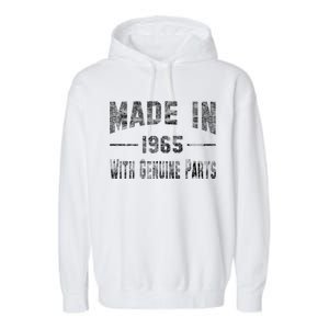 50th Birthday Gift Made In 1965 With Genuine Parts Garment-Dyed Fleece Hoodie