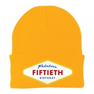 50th Birthday Las Vegas Fabulous fiftieth Knit Cap Winter Beanie