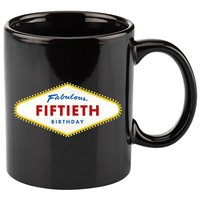 50th Birthday Las Vegas Fabulous fiftieth 11oz C Handle Ceramic Mug