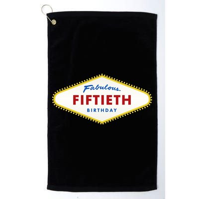 50th Birthday Las Vegas Fabulous fiftieth Golf Towel