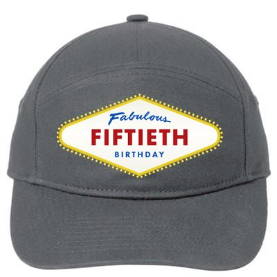50th Birthday Las Vegas Fabulous fiftieth 7-Panel Snapback Hat