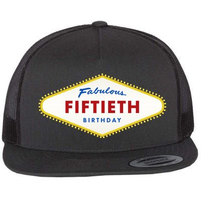 50th Birthday Las Vegas Fabulous fiftieth Flatbill Hat