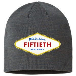 50th Birthday Las Vegas Fabulous fiftieth Sustainable Beanie