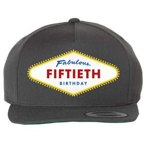 50th Birthday Las Vegas Fabulous fiftieth Wool Snapback Cap