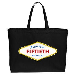 50th Birthday Las Vegas Fabulous fiftieth Cotton Canvas Jumbo Tote