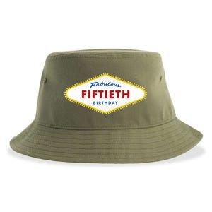 50th Birthday Las Vegas Fabulous fiftieth Sustainable Bucket Hat