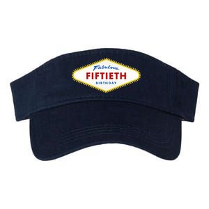 50th Birthday Las Vegas Fabulous fiftieth Valucap Bio-Washed Visor