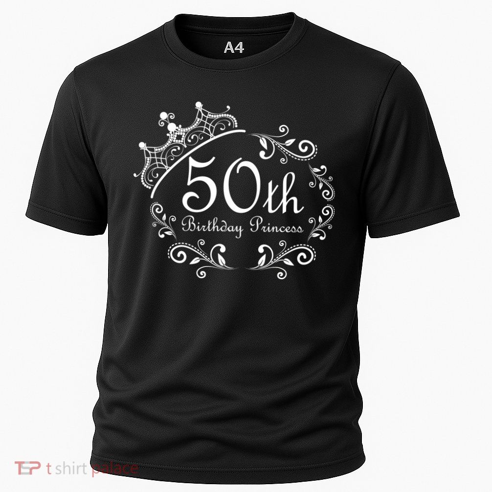 50th Birthday Princess Cooling Performance Crew T-Shirt