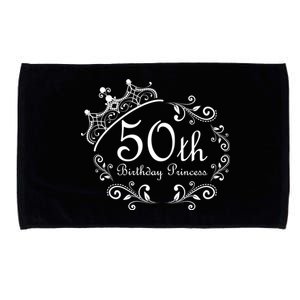 50th Birthday Princess Microfiber Hand Towel