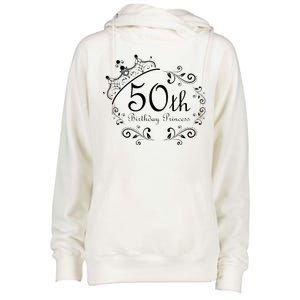 50th Birthday Princess Womens Funnel Neck Pullover Hood