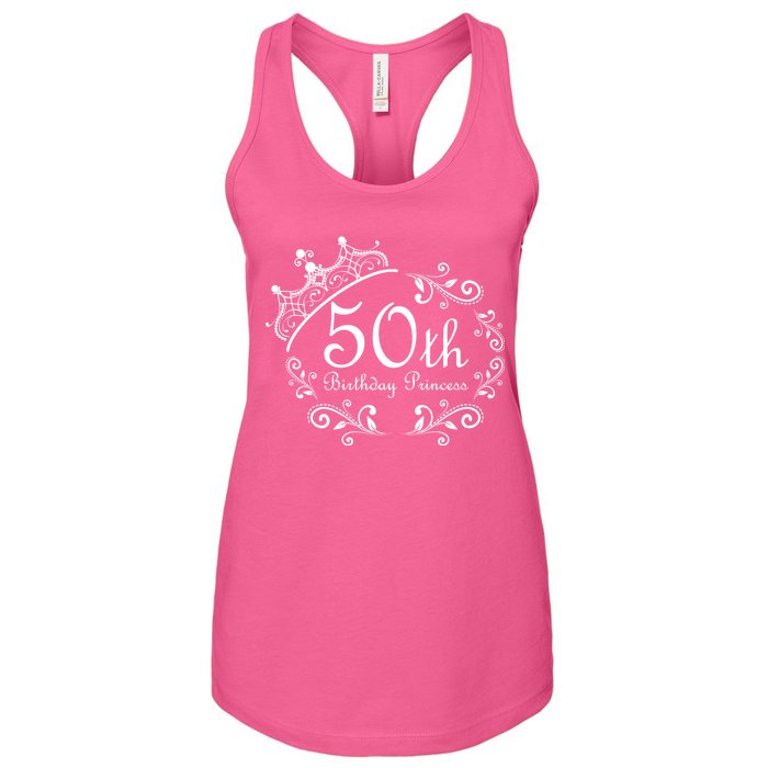 50th Birthday Princess Women's Racerback Tank