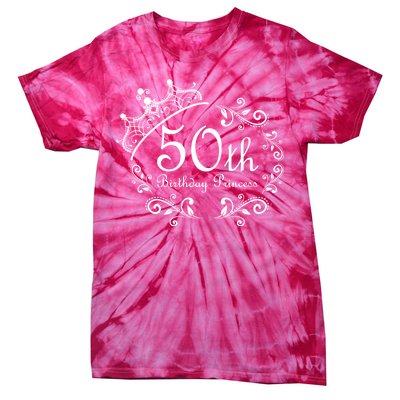 50th Birthday Princess Tie-Dye T-Shirt