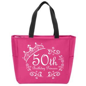 50th Birthday Princess Zip Tote Bag