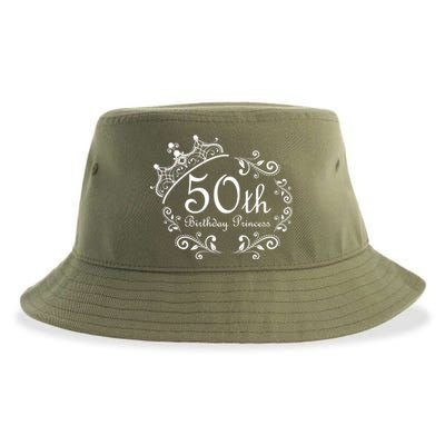 50th Birthday Princess Sustainable Bucket Hat