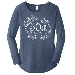 50th Birthday Princess Women's Perfect Tri Tunic Long Sleeve Shirt