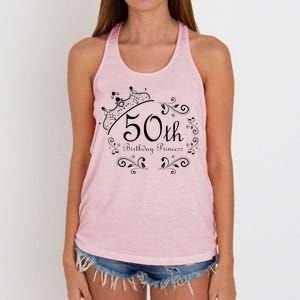 50th Birthday Princess Women's Knotted Racerback Tank