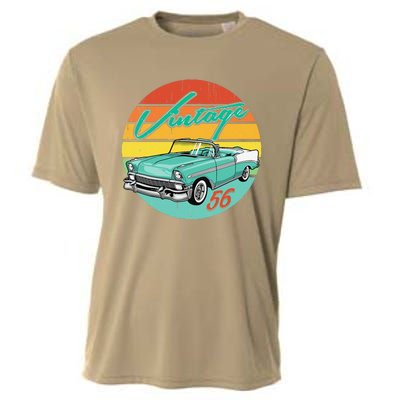 56 1956 Vintage Classic Antique Car Gift Father Day Birthday Cooling Performance Crew T-Shirt