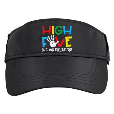 5yr 5th Birthday Funny High Five Its My Birthday Adult Drive Performance Visor