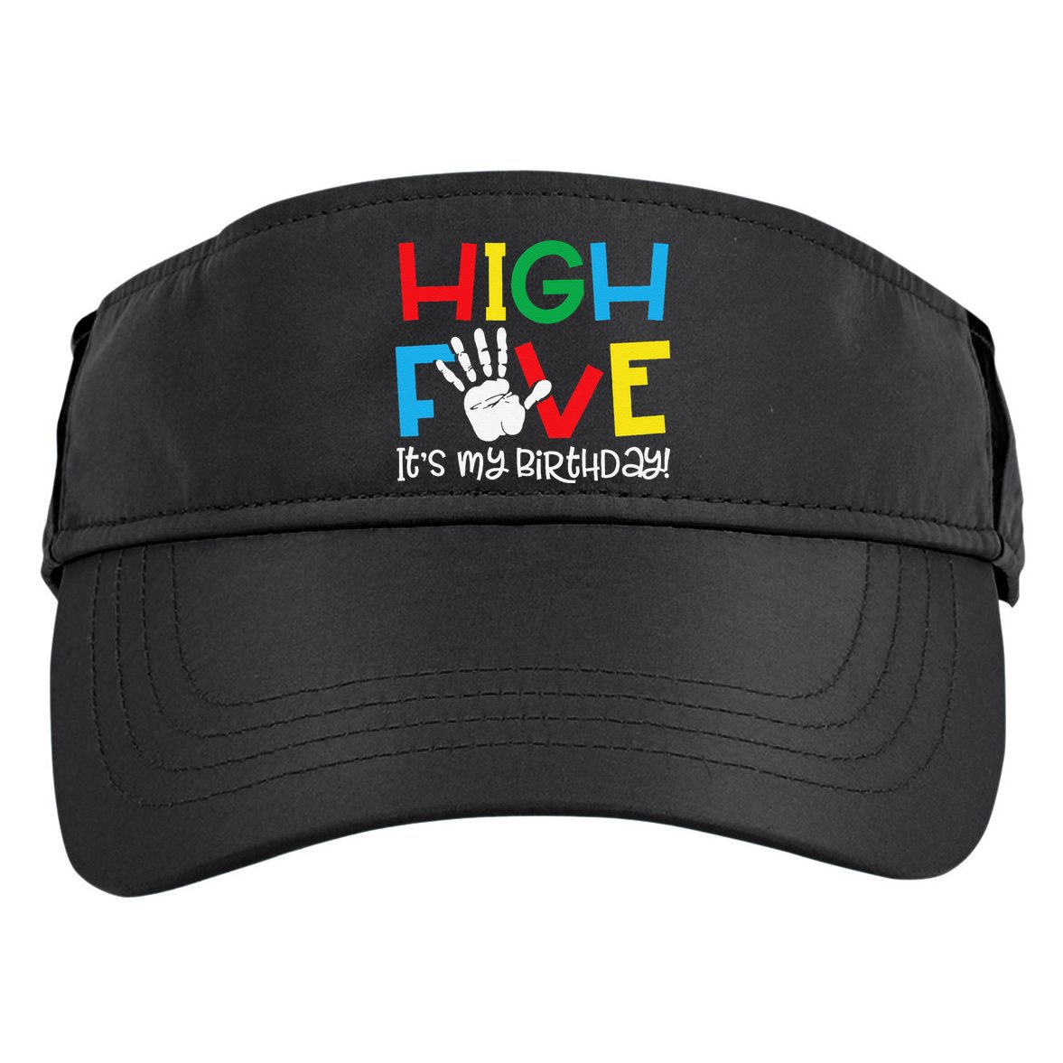 5yr 5th Birthday Funny High Five Its My Birthday Adult Drive Performance Visor