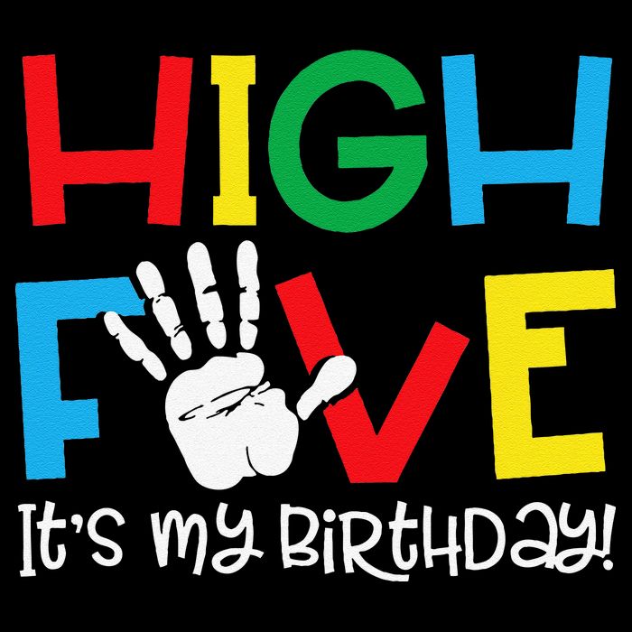 5yr 5th Birthday Funny High Five Its My Birthday 16 in Basic Backpack