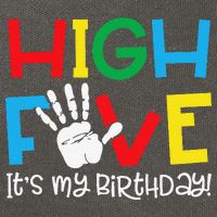 5yr 5th Birthday Funny High Five Its My Birthday Cotton Canvas Backpack