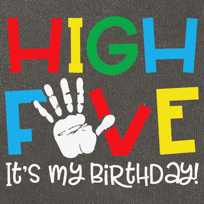5yr 5th Birthday Funny High Five Its My Birthday Cotton Canvas Backpack