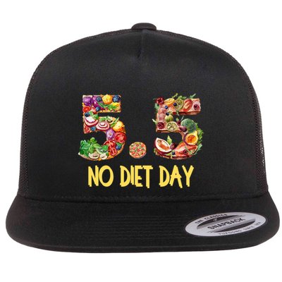 5 5 International No Diet Day Cool Gift Flatbill Hat