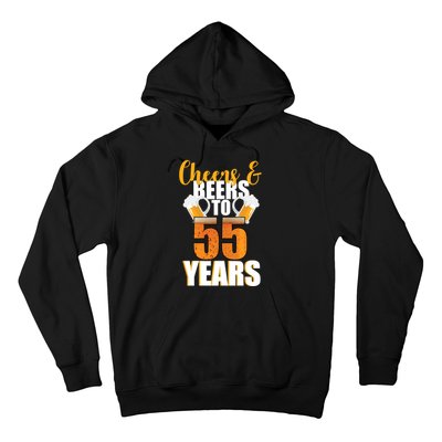 55th Birthday Cheers & Beers To 55 Years Hoodie