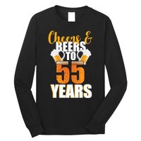 55th Birthday Cheers & Beers To 55 Years Long Sleeve Shirt