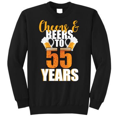 55th Birthday Cheers & Beers To 55 Years Sweatshirt