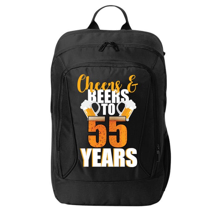 55th Birthday Cheers & Beers To 55 Years City Backpack