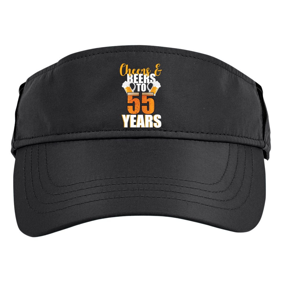 55th Birthday Cheers & Beers To 55 Years Adult Drive Performance Visor