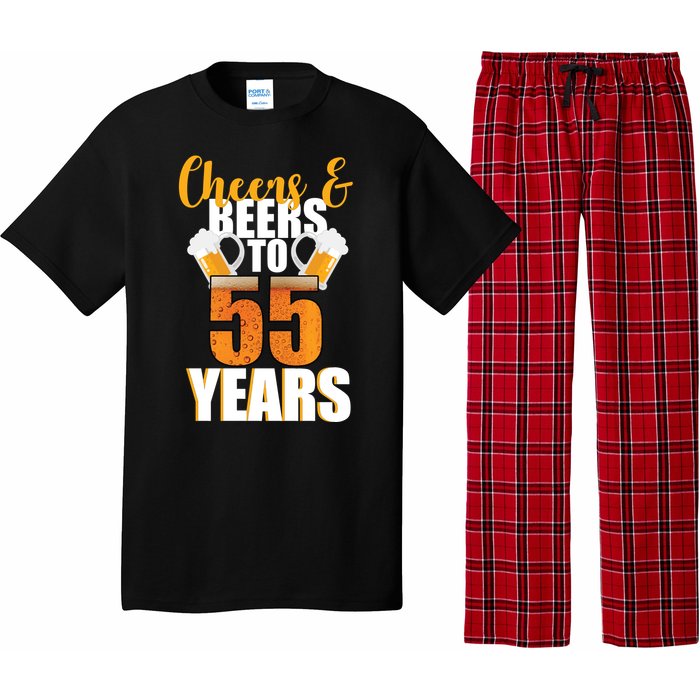 55th Birthday Cheers & Beers To 55 Years Pajama Set