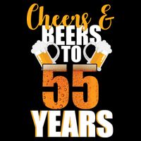 55th Birthday Cheers & Beers To 55 Years 16 in Basic Backpack