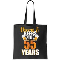 55th Birthday Cheers & Beers To 55 Years Tote Bag