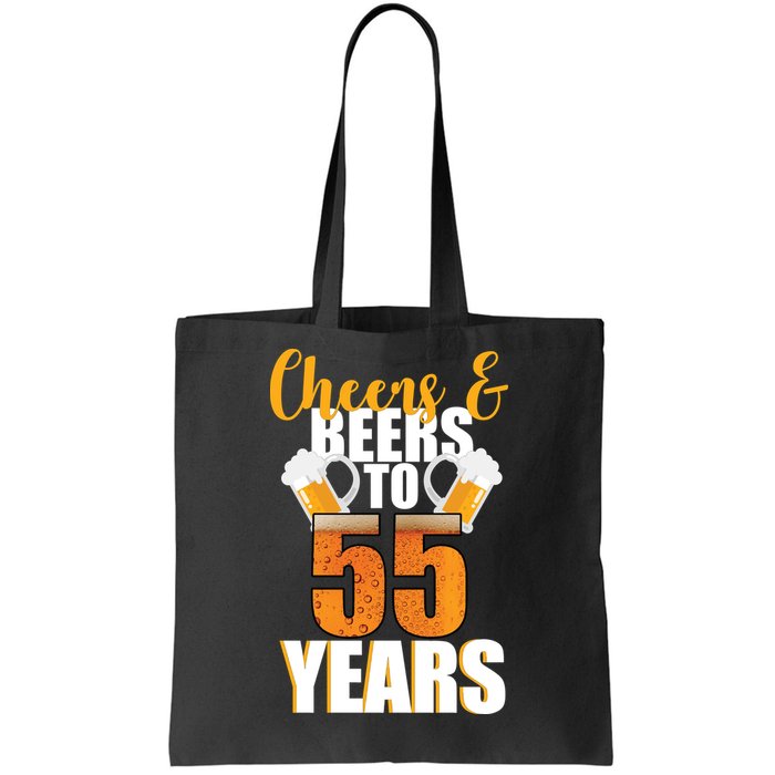 55th Birthday Cheers & Beers To 55 Years Tote Bag