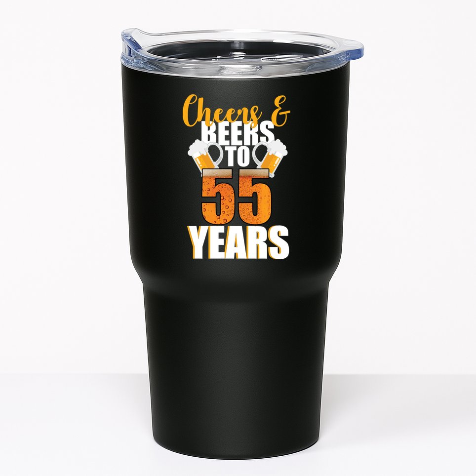 55th Birthday Cheers & Beers To 55 Years Tumbler