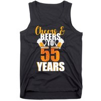 55th Birthday Cheers & Beers To 55 Years Tank Top