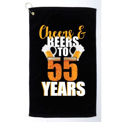 55th Birthday Cheers & Beers To 55 Years Golf Towel