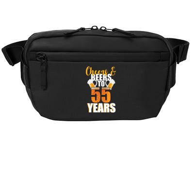 55th Birthday Cheers & Beers To 55 Years Crossbody Pack