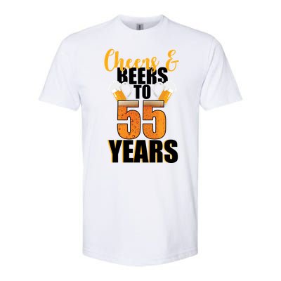 55th Birthday Cheers & Beers To 55 Years Softstyle CVC T-Shirt