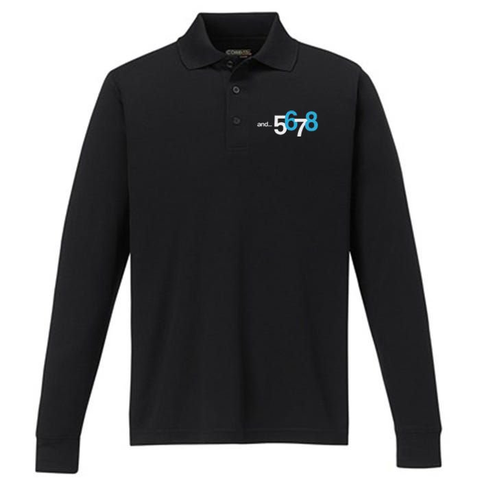 5 6 And 7 8 Cool Count Beat For Dancer Performance Long Sleeve Polo