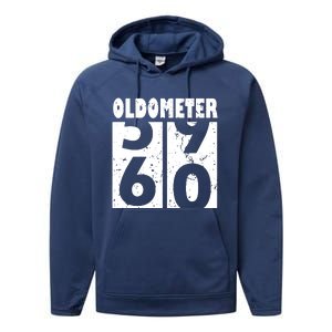 59 60 Years Oldometer Performance Fleece Hoodie