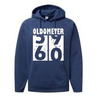 59 60 Years Oldometer Performance Fleece Hoodie